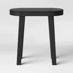 Woodland Carved Wood Accent Table - Black - Threshold -Whalen Furniture GUEST 028d936f c1e9 49b0 a030 2e6b1194a496