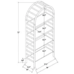 72" Holladay Curved Wooden Bookcase - Threshold™ Designed With Studio McGee -Whalen Furniture GUEST 02d306c2 b728 424b 85ec e8a3f4144d26