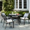 Fairmont 4-Person Round Patio Dining Table Black - Threshold™ -Whalen Furniture GUEST 032ac07f 7644 447f 81d7 54d089cd7ad0