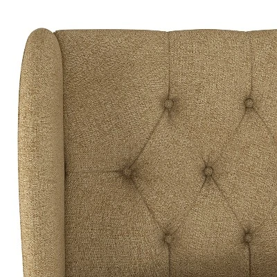 Tufted Woven Upholstered Wingback Headboard - Skyline Furniture 5 Tufted Woven Upholstered Wingback Headboard - Skyline Furniture - Image 3