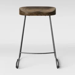 Hull Low Back Wood/Metal Counter Height Barstool - Threshold™ -Whalen Furniture GUEST 040349e4 7c2c 4c7a 9366 ac2e6b508b93