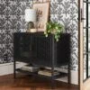 Minsmere 2 Door Cabinet - Black - Threshold™ -Whalen Furniture GUEST 0527ecd8 9a08 494c b914 6d6d0b3f2c72