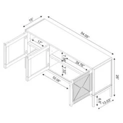 Withania Media Stand For TVs Up To 55" - Threshold™: Entertainment Center, Cable Management, Wood Composite -Whalen Furniture GUEST 05456dcd 1af8 4a9a 8a4f cb6a1c3e79d1