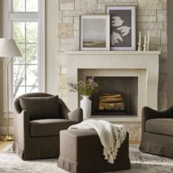 Box Pleat Upholstered Ottoman - Threshold™ Designed With Studio McGee -Whalen Furniture GUEST 066f9bb3 5bd1 4580 a079 9f1a94e4c8c1