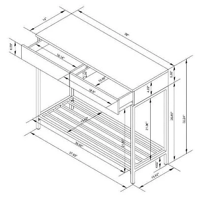 Loring Console Table Vintage Oak - Threshold™ 6 Loring Console Table Vintage Oak - Threshold™ - Image 4