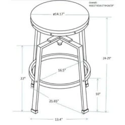 Lewiston Adjustable Swivel Barstool - Threshold -Whalen Furniture GUEST 08a4a797 b4f3 4d78 98f5 a28987c45647