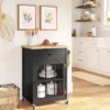 Windham Wood Top Kitchen Cart - Black - Threshold™ 2 Windham Wood Top Kitchen Cart - Black - Threshold™ -Whalen Furniture GUEST 08ca94bf 2c90 4904 b6d6 f0b6e68ff353