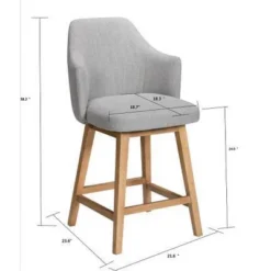 Kinston Swivel Curved Back Upholstered Counter Height Barstool - Threshold™ 18 Kinston Swivel Curved Back Upholstered Counter Height Barstool - Threshold™ -Whalen Furniture GUEST 0cf41a59 02f8 4482 a305 0046c7165fa6