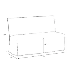 Replacement Slipcover Only For 57" Jean Dining Banquette - Threshold™ -Whalen Furniture GUEST 0d0259f9 e6b7 4138 9f4e 0e57477da7b6