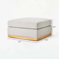 Woodland Hills Modular Sectional Ottoman Light Gray - Threshold™ Designed With Studio McGee -Whalen Furniture GUEST 0ed068aa 7686 4196 a244 18c08b84b454