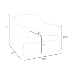 Vivian Park Upholstered Swivel Chair Cream - Threshold™ Designed With Studio McGee -Whalen Furniture GUEST 0f6cc5a6 f1ac 4b5a a69b 5faae524745a