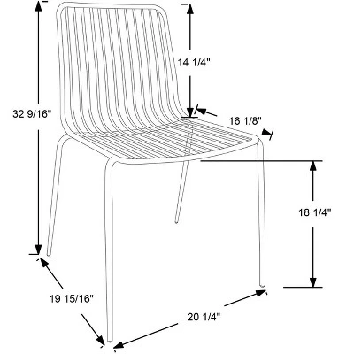 Set Of 2 Sodra Rounded Seat Wire Dining Chair Black - Threshold™ 11 Set Of 2 Sodra Rounded Seat Wire Dining Chair Black - Threshold™ - Image 9