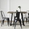 Brimfield Metal Base Extendable Dining Table Brown - Threshold™ -Whalen Furniture GUEST 0fb600a1 708d 463c a243 bd3611025338