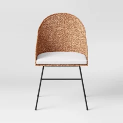 Landis Woven Backed Dining Chair With Cushion Natural - Threshold™ -Whalen Furniture GUEST 118f978d 32c5 4cc3 8084 db3ec6722357