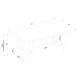 72" Linden Rectangular Wood Dining Table Black - Threshold™ Designed With Studio McGee -Whalen Furniture GUEST 14a58017 55c6 43fd 9292 f84cbf4e43de