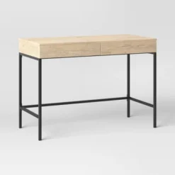 Loring Wood Writing Desk With Drawers And Charging Station - Threshold™ -Whalen Furniture GUEST 179e5fa9 f7ca 441d b11a aee71a298562