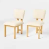 2pk Modern Upholstered Wood Dining Chair Cream - Threshold™ Designed With Studio McGee: Lacquered Rubberwood, Polyester Upholstery -Whalen Furniture GUEST 1822d138 6f95 44cd 8573 16b6c4ab2905