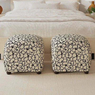 Poppy Ottoman - Threshold™ 3 Poppy Ottoman - Threshold™