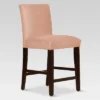 25" Velvet Parsons Counter Height Barstool Wood - Threshold™ -Whalen Furniture GUEST 19e5b944 d3af 44f3 81a3 1b933d94db5b
