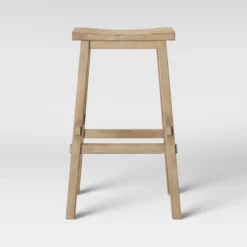 Halifax Farmhouse Wood Barstool - Threshold -Whalen Furniture GUEST 1b06258a e3c0 48cc a387 5647345572c1