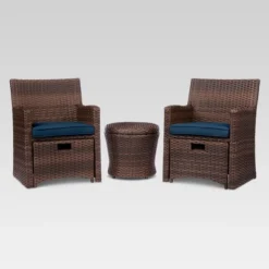 Halsted 5pc Wicker Small Space Patio Furniture Set - Threshold -Whalen Furniture GUEST 1ced16bd 3338 4b20 ad53 18ec10aa17b8