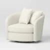 Oversized Upholstered Swivel Accent Chair With Pillows Cream Boucle - Threshold™ -Whalen Furniture GUEST 1ddd55fe 38d5 445d 85de bd3996186795