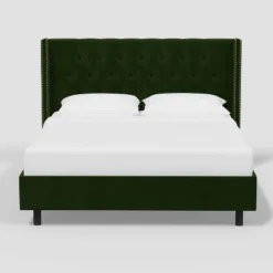 Louis Wingback Platform Bed In Luxe Velvet - Threshold™