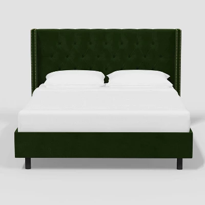 Louis Wingback Platform Bed In Luxe Velvet - Threshold™ 3 Louis Wingback Platform Bed In Luxe Velvet - Threshold™