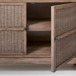 Brandeis Woven TV Stand For TVs Up To 60" Brown - Threshold™ Designed With Studio McGee -Whalen Furniture GUEST 207e0e77 d234 4ee8 8261 19fba8aebd36