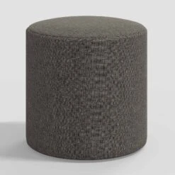 Round Thalia Ottoman In Textured Linen - Threshold™ -Whalen Furniture GUEST 23df4920 6d8b 48bc 86dd d35b79eec03e