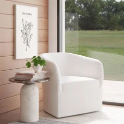 Rhea Swivel Chair In Velvet - Threshold™ -Whalen Furniture GUEST 2566d17c 831b 436a 8071 a2a329ebfcac