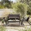 2pc Campton Club Outdoor Patio Chairs, Arm Chairs Brown - Threshold™