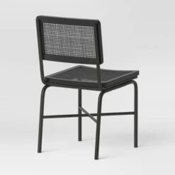 Errol Cane And Wood Dining Chair With Metal Legs Black - Threshold™ -Whalen Furniture GUEST 270177fe 3aeb 43b7 bf8d 08b29153b9ac