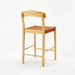 Cliff Haven Solid Wood With Woven Seat Counter Height Barstool - Threshold™ Designed With Studio McGee -Whalen Furniture GUEST 274e9a33 2d06 4b98 9b45 c24c037839c0