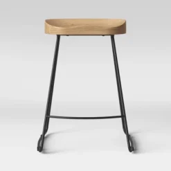 Hull Low Back Wood/Metal Counter Height Barstool - Threshold™ -Whalen Furniture GUEST 27d7dada 30d1 4350 9551 7706cbd95c62