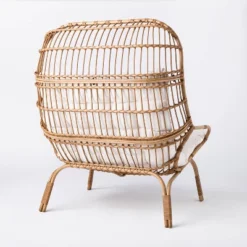 Wicker & Metal Outdoor Patio Chair, Egg Chair Natural - Threshold™ Designed With Studio McGee -Whalen Furniture GUEST 28382aa6 dee2 4001 9b12 305562e94096