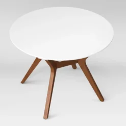 42" Emmond Mid-Century Modern Round Dining Table Natural/White - Threshold™ -Whalen Furniture GUEST 2e4890a6 6444 4678 8675 60fb740547a7