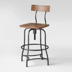 Woodsboro Adjustable Barstool Brown - Threshold™ -Whalen Furniture GUEST 2fad42ba bb1f 43c9 b0af 364652f5435f