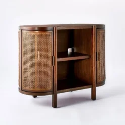Portola Hills Caned Door Console With Shelves - Threshold™ Designed With Studio McGee 20 Portola Hills Caned Door Console With Shelves - Threshold™ Designed With Studio McGee -Whalen Furniture GUEST 3162a62f 03e8 40e5 b1d7 30f32dfc66d9