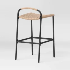 Popperton 2pk Arched Wicker Bar Height Patio Chairs, Outdoor Furniture - Black - Threshold™ Designed With Studio McGee -Whalen Furniture GUEST 35ac354a ae96 4702 abc7 35607560042d