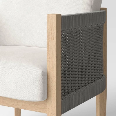 2pc Pasadena Outdoor Patio Chairs, Club Chairs Gray - Threshold™ Designed With Studio McGee 5 2pc Pasadena Outdoor Patio Chairs, Club Chairs Gray - Threshold™ Designed With Studio McGee - Image 3