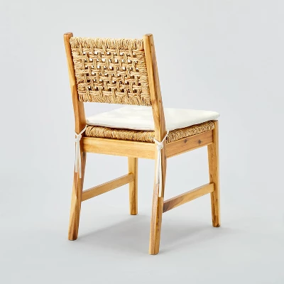 2pk Temescal Valley Wood And Woven Dining Chairs With Cushion Cream - Threshold™ Designed With Studio McGee 5 2pk Temescal Valley Wood And Woven Dining Chairs With Cushion Cream - Threshold™ Designed With Studio McGee - Image 3