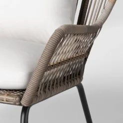 Steel And Wicker Latigo Rust Resistant Outdoor Patio Loveseat Arm Chair Gray - Threshold™ -Whalen Furniture GUEST 38fd4964 d075 4495 9a55 1a18119826b6