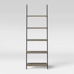 72" Loring 5 Shelf Leaning Bookshelf - Threshold™ -Whalen Furniture GUEST 3b2af214 2cb4 4112 aa0d 454af67e18fa