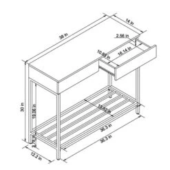 Loring Console Table White - Threshold™ -Whalen Furniture GUEST 3df3d6ae e6ee 4a26 b288 95a112100046