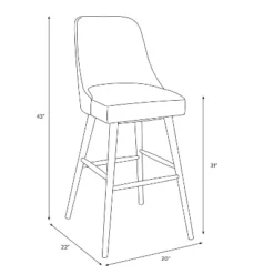 Geller Modern Counter Height Barstool Gray Boucle - Threshold™: Upholstered, Rubberwood Frame, 250lb Capacity -Whalen Furniture GUEST 3e52f52a cee4 4d6c bab4 e9aa67dc6e95