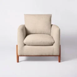 Elroy Faux Shearling Accent Chair With Wood Legs - Threshold™ Designed With Studio McGee -Whalen Furniture GUEST 416f5fbf 6aaf 4c57 a85d 949b37847675