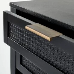 East Bluff 2 Drawers Woven Accent Table Black - Threshold™ Designed With Studio McGee -Whalen Furniture GUEST 42e77654 e6d8 43bd 9f8b 688c84d09d27