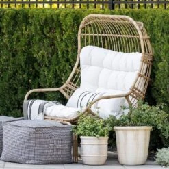Wicker & Metal Outdoor Patio Chair, Egg Chair Natural - Threshold™ Designed With Studio McGee -Whalen Furniture GUEST 43d39af8 5fec 4d59 8397 add61bd8f0c8