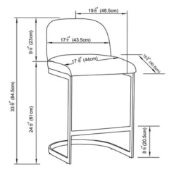 2pk Jules Cantilever Armless Upholstered Counter Height Barstool - Threshold™ -Whalen Furniture GUEST 43f66d3d bc63 4c4e a252 83898804be78